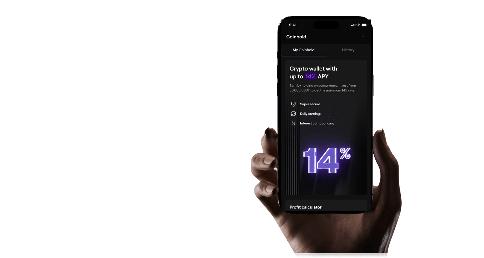 Coinhold - 让你的加Ethereum工作，最高可达8% 年化收益